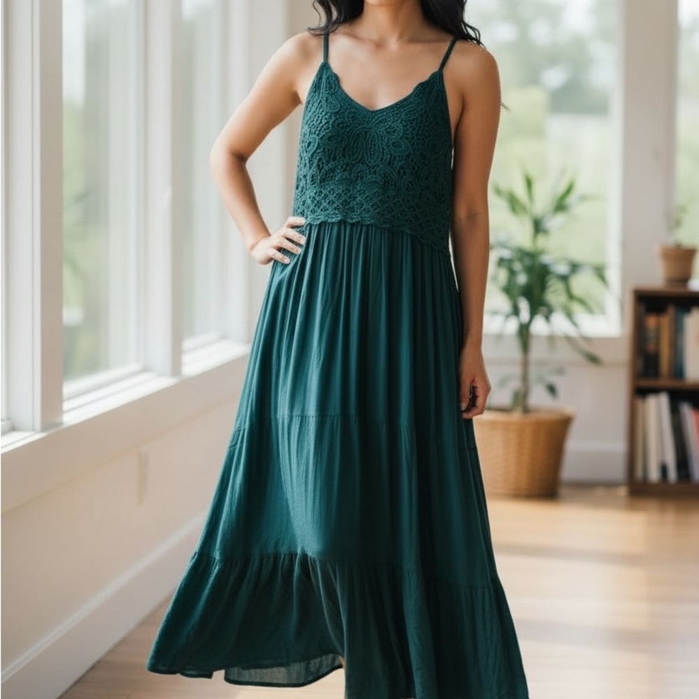 Lace Bodice Maxi Dress